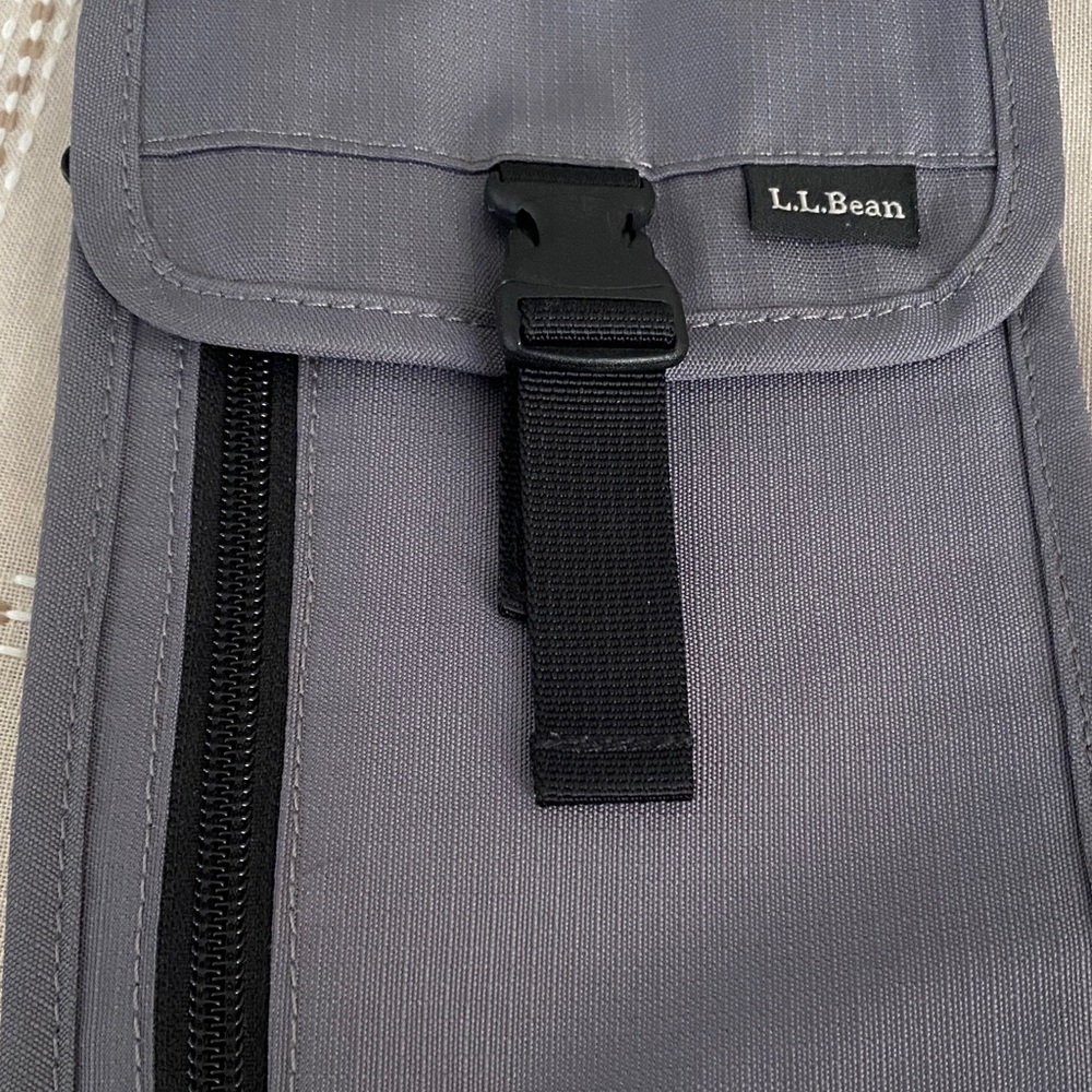 L.L. Bean Charcoal Belt Bag with Black Strap - Picture 2 of 14